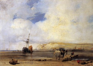Sur la côte de Picardie Richard Parkes Bonington Peinture à l'huile